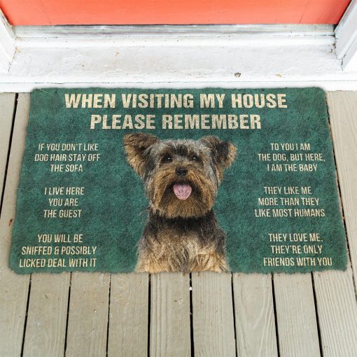 GearHuman 3D Please Remember Yorkshire Terrier Dog's House Rules Doormat GR200115 Doormat