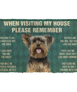 GearHuman 3D Please Remember Yorkshire Terrier Dog's House Rules Doormat GR200115 Doormat Doormat S(15,8''x23,6'')