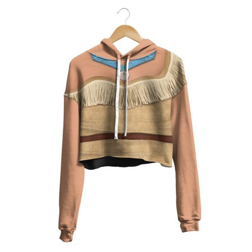 Gearhuman 3D Pocahontas Princess Custom Crop Hoodie CC08127 Crop Hoodie