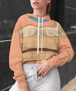 Gearhuman 3D Pocahontas Princess Custom Crop Hoodie CC08127 Crop Hoodie Crop Hoodie S 