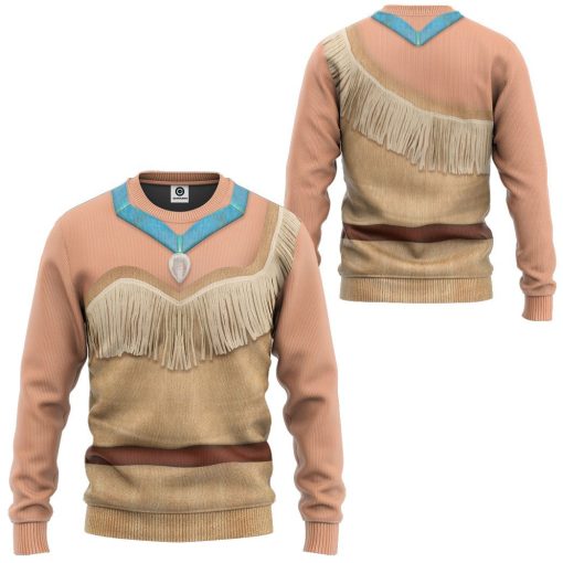 Gearhuman 3D Pocahontas Princess Custom Tshirt Hoodie Appreal CC24116 3D Apparel