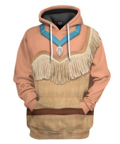 Gearhuman 3D Pocahontas Princess Custom Tshirt Hoodie Appreal CC24116 3D Apparel Hoodie S 