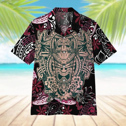 Gearhuman 3D Polynesian Tiki Hawaii Shirt ZK2106211 Short Sleeve Shirt
