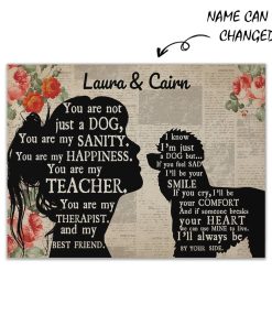 Gearhuman 3D Poodle My Best Friend Custom Name Canvas GW260121 Canvas 1 Piece Non Frame M