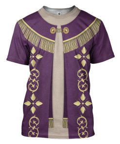 Gearhuman 3D Pope Francis In Purple Liturgical Vestment Custom Tshirt Apparel GV12101 3D T-shirt T-Shirt S 