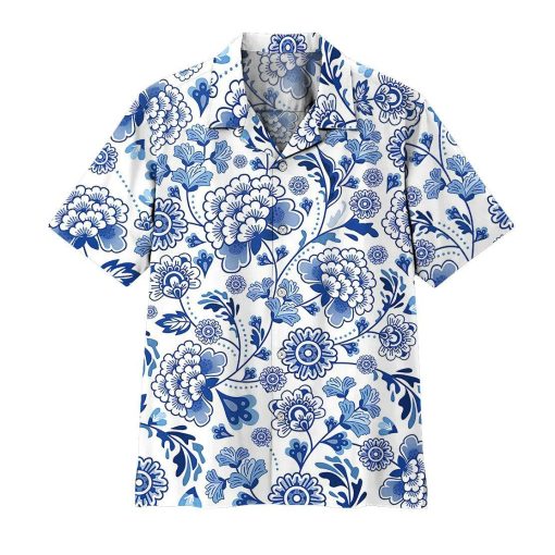 Gearhuman 3D Porcelain Pattern Hawaii Shirt ZK0406215 Hawai Shirt Short Sleeve Shirt S