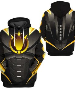 Gearhuman 3D Power Ranger Dino Thunder Black Custom Tshirt Hoodie Apparel GK260126 3D Apparel