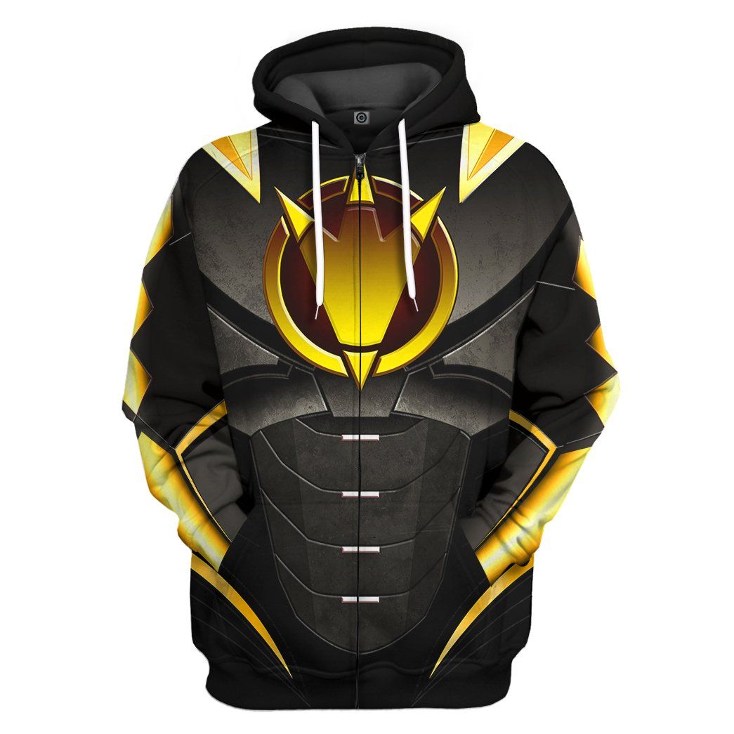 Gearhumans 3D Power Ranger Dino Thunder Black Custom Tshirt Hoodie Apparel 8 Gearhuman 3D Power Ranger Dino Thunder Black Custom Tshirt Hoodie Apparel GK260126 3D Apparel Zip Hoodie S