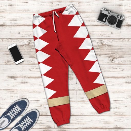 Gearhuman 3D Power Ranger Dino Thunder Red Custom Sweatpants CK080116 Sweatpants