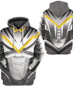 Gearhuman 3D Power Ranger Dino Thunder White Custom Tshirt Hoodie Apparel GK260129 3D Apparel