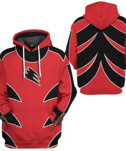 Gearhuman 3D Power Ranger Jungle Fury Red Ranger Tshirt Hoodie Apparel GB13015 3D Apparel 