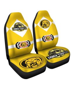 Gearhuman 3D Power Ranger Saber Tooth Yellow Custom Car Seat Covers GV20017 Car Seat Covers Car Seat Covers Freesize 