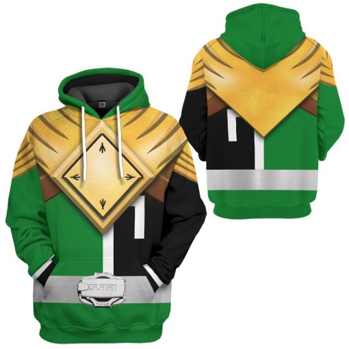 Gearhuman 3D Power Ranger S.P.D Green BSquad Extened Universe Tshirt Hoodie Apparel GB290131 3D Apparel Hoodie S