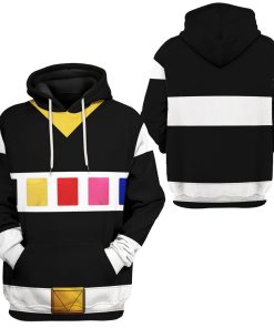 Gearhuman 3D Power Rangers in Space Black Custom Tshirt Hoodie Apparel GV040111 3D Apparel 