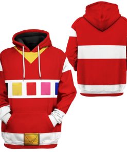 Gearhuman 3D Power Rangers in Space Red Custom Tshirt Hoodie Apparel GV040115 3D Apparel 