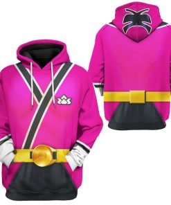 Gearhuman 3D Power Rangers Samurai Pink Custom Tshirt Hoodie Apparel GV080110 3D Apparel