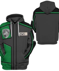 Gearhuman 3D Power Rangers S.P.D Green Uniform Tshirt Hoodie Apparel GB290135 3D Apparel
