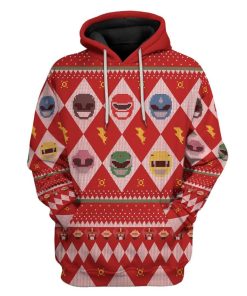 Gearhuman 3D Power Rangers Ugly Sweater Custom Tshirt Hoodie Apparel CW29101 3D Apparel Hoodie S 