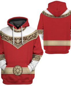 Gearhuman 3D Power Rangers Zeo Red Custom Tshirt Hoodie Apparel GV06013 3D Apparel 