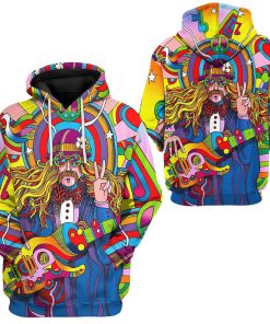 GearHuman 3D Print Colorful Guitar Custom Shirt GR12016 3D Apparel 