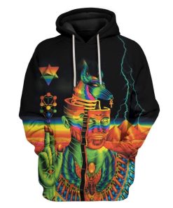 Gearhuman 3D Psychedelic God Of Egypt Custom T-Shirts Hoodie Apparel HD-A15024 3D Custom Fleece Hoodies Hoodie S 