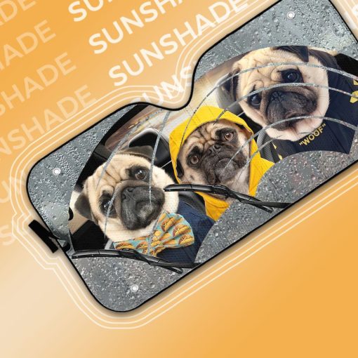 Gearhuman 3D Pugs 3 Custom Car Auto Sunshade GV31083 Auto Sunshade