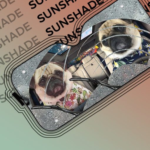 Gearhuman 3D Pugs Rain Custom Car Auto Sunshade GV31087 Auto Sunshade