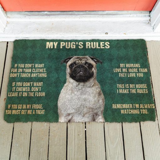 Gearhuman 3D Pug's Rules Doormat GK250130 Doormat