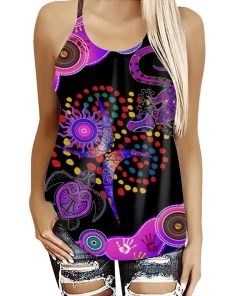 Gearhuman 3D Purple Turtle Lizard Cross Tank Top ZK2806218 Cross Tank Top Cross Tank Top S 