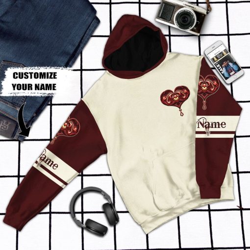 Gearhuman 3D Queen Hearts Lion Poker Custom Name Tshirt Hoodie Appearl GB31126 3D Apparel