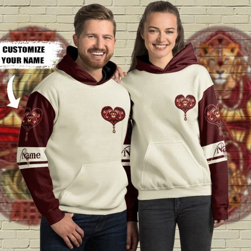 Gearhuman 3D Queen Hearts Lion Poker Custom Name Tshirt Hoodie Appearl GB31126 3D Apparel