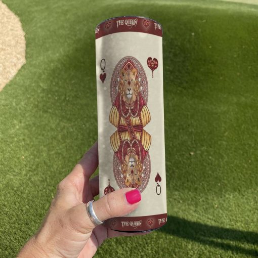 Gearhuman 3D Queen Hearts Lion Poker Custom Tumbler GB31127 Tumbler
