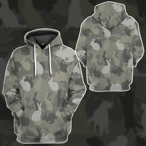 Gearhuman 3D Rabbit Camo Custom Tshirt Hoodie Apparel GV08126 3D Apparel