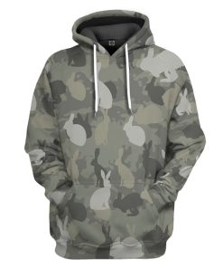 Gearhuman 3D Rabbit Camo Custom Tshirt Hoodie Apparel GV08126 3D Apparel Hoodie S 