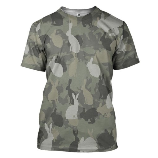 Gearhuman 3D Rabbit Camo Custom Tshirt Hoodie Apparel GV08126 3D Apparel T-Shirt S