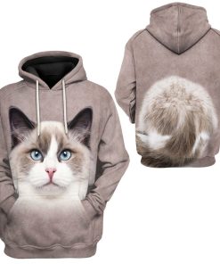 Gearhuman 3D Ragdoll Cat Tshirt Hoodie Apparel GL22121 3D Apparel 
