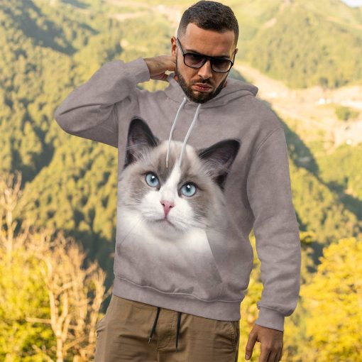 Gearhuman 3D Ragdoll Cat Tshirt Hoodie Apparel GL22121 3D Apparel