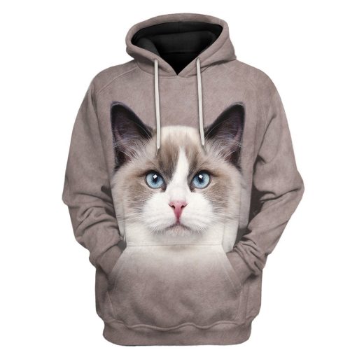 Gearhuman 3D Ragdoll Cat Tshirt Hoodie Apparel GL22121 3D Apparel Hoodie S