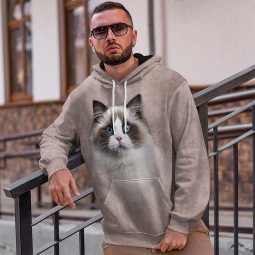 Gearhuman 3D Ragdoll Cat Tshirt Hoodie Apparel ZL17123 3D Apparel