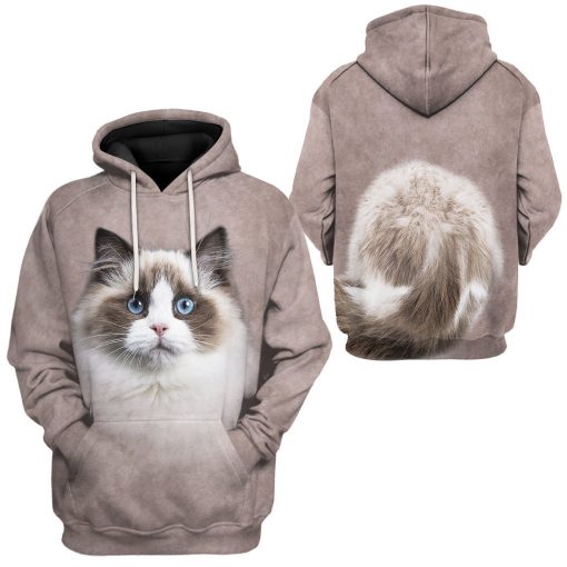 Gearhuman 3D Ragdoll Cat Tshirt Hoodie Apparel ZL17123 3D Apparel