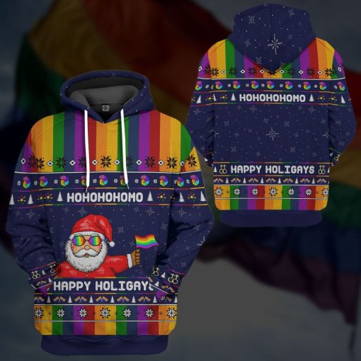 Gearhumans 3D Rainbow Santa Claus Custom Tshirt Hoodie Apparel 12 Gearhuman 3D Rainbow Santa Claus Custom Tshirt Hoodie Apparel CW271019 3D Apparel
