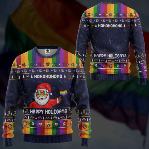 Gearhumans 3D Rainbow Santa Claus Custom Tshirt Hoodie Apparel 11 Gearhuman 3D Rainbow Santa Claus Custom Tshirt Hoodie Apparel CW271019 3D Apparel
