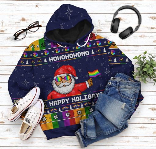 Gearhumans 3D Rainbow Santa Claus Custom Tshirt Hoodie Apparel 10 Gearhuman 3D Rainbow Santa Claus Custom Tshirt Hoodie Apparel CW271019 3D Apparel