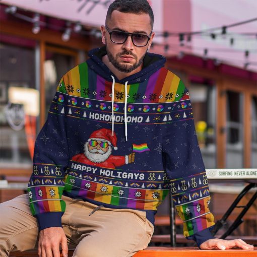 Gearhumans 3D Rainbow Santa Claus Custom Tshirt Hoodie Apparel 9 Gearhuman 3D Rainbow Santa Claus Custom Tshirt Hoodie Apparel CW271019 3D Apparel