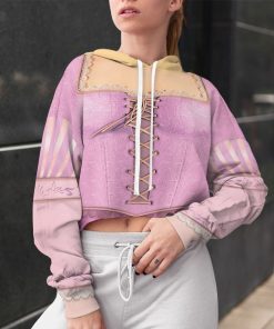 Gearhuman 3D Rapunzel Princess Custom Crop Hoodie CC08126 Crop Hoodie Crop Hoodie S 
