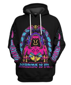 Gearhuman 3D Reading Is Fun Custom Hoodie Apparel GV090915 3D Custom Fleece Hoodies Hoodie S 