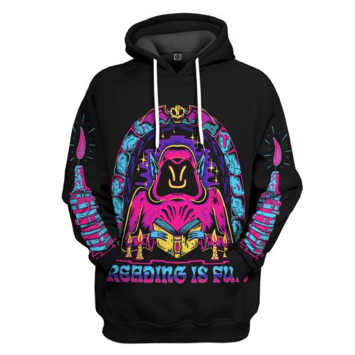 Gearhuman 3D Reading Is Fun Custom Hoodie Apparel GV090915 3D Custom Fleece Hoodies Hoodie S