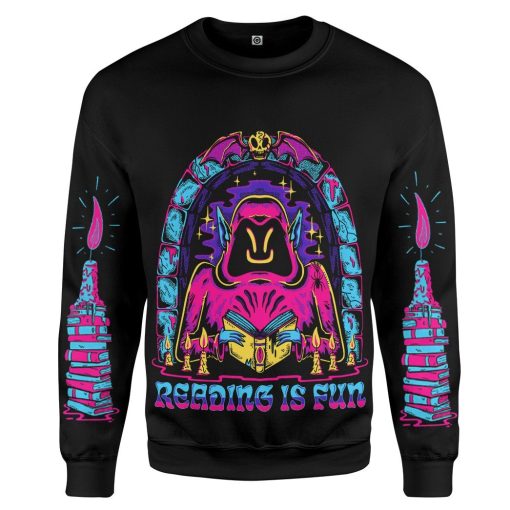 Gearhuman 3D Reading Is Fun Custom Sweatshirt Apparel GV090915 Sweatshirt Sweatshirt S