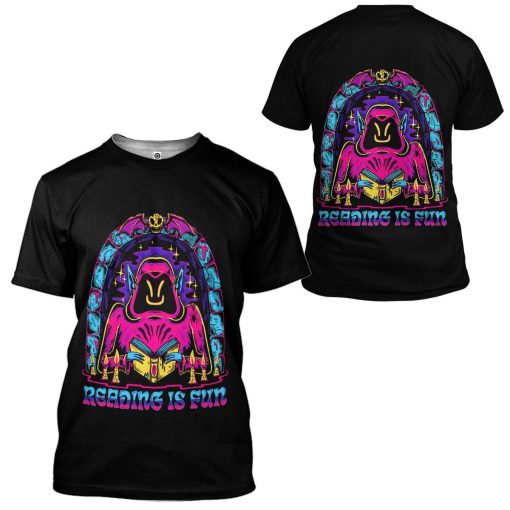 Gearhuman 3D Reading Is Fun Custom Tshirt Apparel GV090915 3D T-shirt