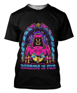 Gearhuman 3D Reading Is Fun Custom Tshirt Apparel GV090915 3D T-shirt T-Shirt S 